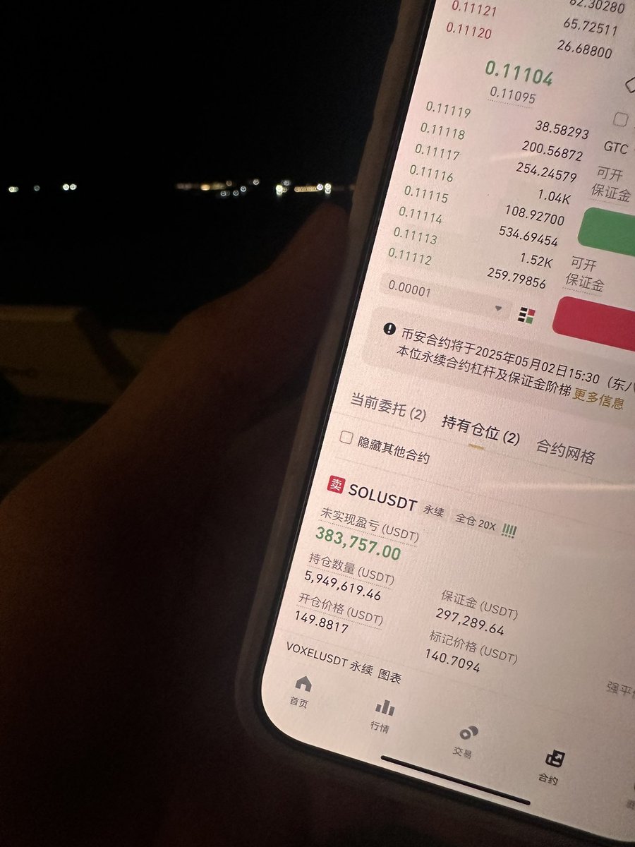yuyuvkx's tweet photo. 在海边吹着海风，真的舒服。

抽空看下行情，随便聊聊。目前行情已经震荡到尾端了，方向马上抉择，还是之前观点，看回调。目前持仓 7000w-Sol空单，1.5y-Btc空单（市场会向着阻力最小的方向运行，sol较为明确）

就算此位置向上突破，个人判断也会是假突破打下空头止损，随后开启调整，止损止盈也都挂好，明天出海，圈内风浪也该大点了。 

祝兄弟们五一快乐！