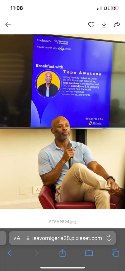 theAlitheia's tweet photo. Our Co-Founder Tokunboh Ishmael & COO Yewande Adewusi joined Calendly's Tope Awotona at Endeavor Nigeria's Founders’ Breakfast. A powerful session on scaling, purpose, and unlocking Africa’s growth through visionary entrepreneurship. #alitheia #calendly #avca2025 https://t.co/S1jyUO5N2D