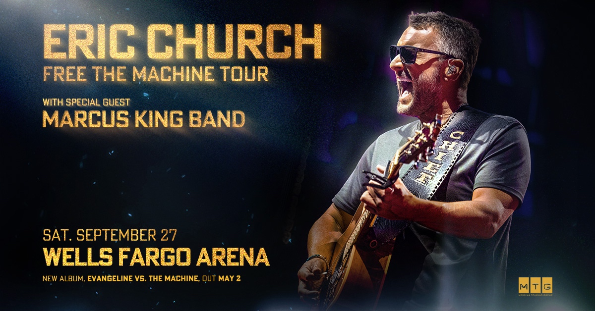 ListenIowa's tweet image. Eric Church to bring his "Free The Machine Tour" to Wells Fargo Arena in Des Moines this fall.  buff.ly/4za8VJ4
@IAEventsCenter