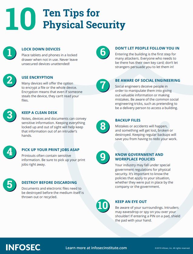 #Physical Security #tips from #Infosec