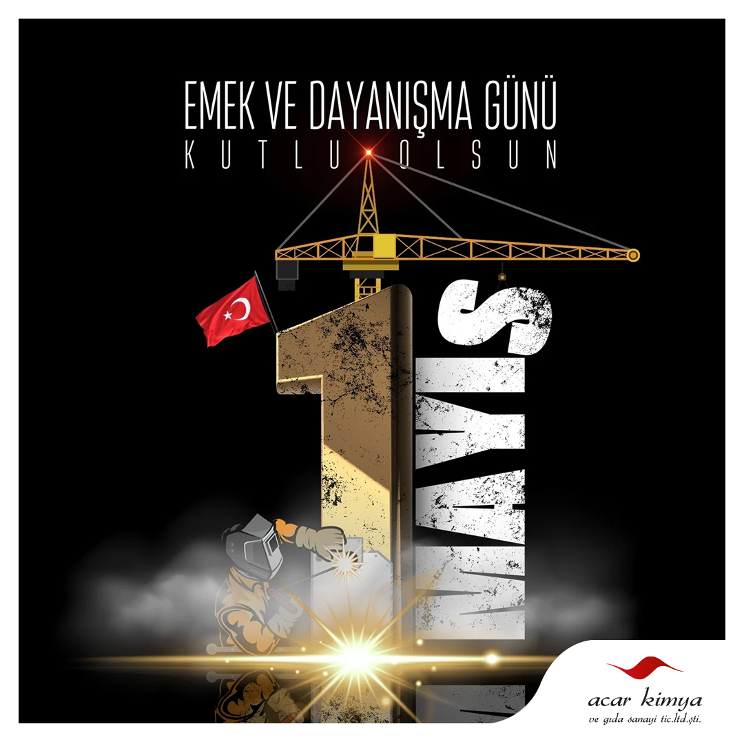 acarkimya's tweet photo. 1 Mayıs Emeğin ve emektarın, alın terinin, dayanışma ve yardımlaşma günü kutlu olsun.

#1Mayıs #EmekVeDayanışmaGünü #AcarKimya #GıdaKatkıMaddesi #YemKatkıMaddesi #GıdaBoyası #FoodColor #Kimya #Dezenfektan #Gıda #GıdaKimyasalları #Chemicals #Kozmetik #SitrikAsit #SıvıKaramel #Gıda https://t.co/uUzkZZcyOA