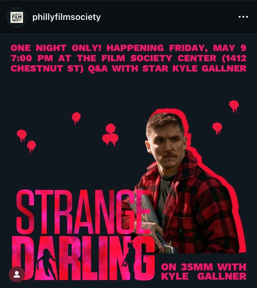 There’s about 50 tickets left for our strange darling screening in Philly. Don’t wait. Grab your tickets now and I’ll see you there! 🐈🐈🐈

filmadelphia.org/movies/strange…