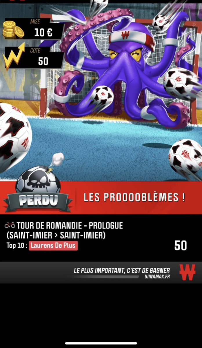 benjiverson33's tweet image. Hello @WinamaxSport possible de rembourser tout les paris sur Laurens De Plus qui ne fait pas parti de la start List  sur ce tour de Romandie ! 
Merci de régulariser