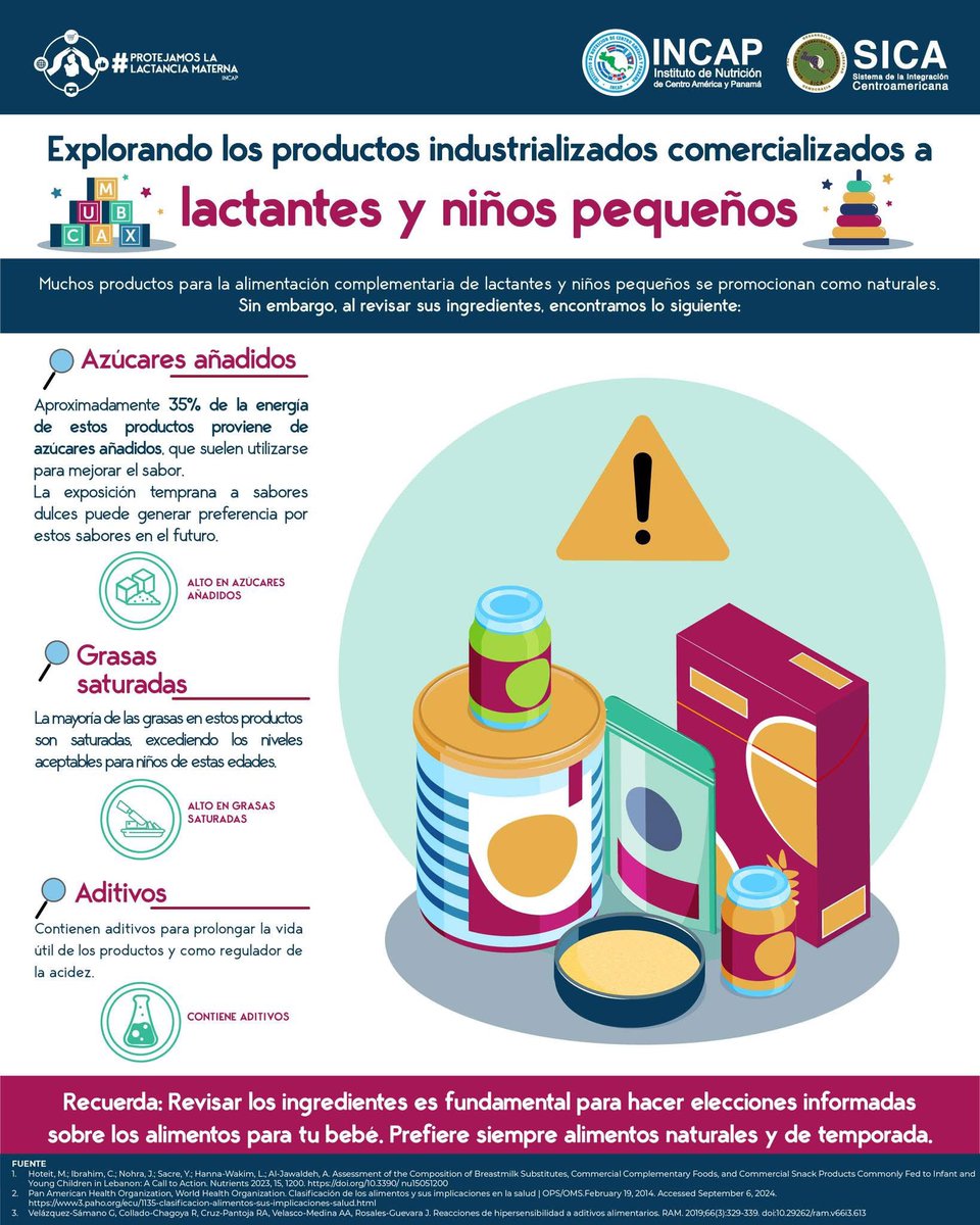 Andysign's tweet photo. Revisar los ingredientes y optar por alimentos naturales y de temporada es una decisión clave para la salud de los niños #ProtejamosLaLactanciaMaterna #INCAP #INCAPnutricion https://t.co/3K2cIRrjsG