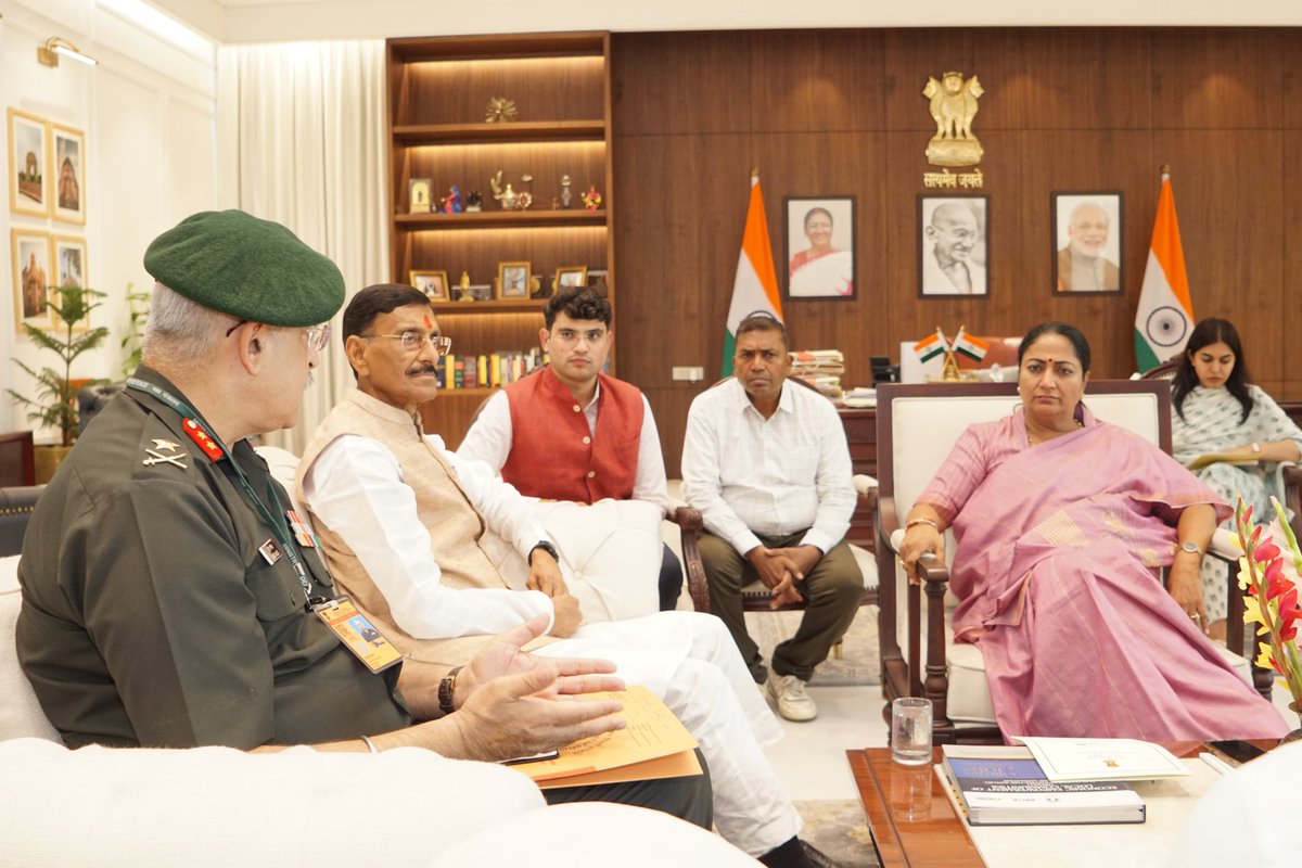Hon’ble CM Smt. <a href="/gupta_rekha/">Rekha Gupta</a> met Hon’ble MoS Defence Shri <a href="/SethSanjayMP/">Sanjay Seth</a> to discuss the expansion of NCC in Delhi under Hon’ble PM Shri <a href="/narendramodi/">Narendra Modi</a>  ji’s vision to increase cadet strength nationwide and foster youth participation in nation-building.
