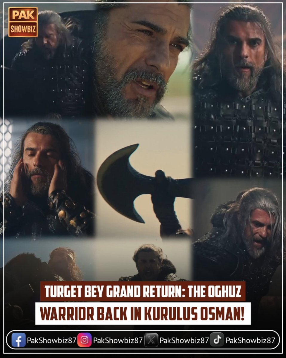 PakShowbiz87's tweet photo. The Oghuz tribe’s legendary powerhouse, Turgut Bey is back in Kurulus Osman with explosive force 6years in the making!
#PakShowbiz87 #kurulusosman #cengizcoşkun #TurgetBey https://t.co/FZ3XiAbyH2