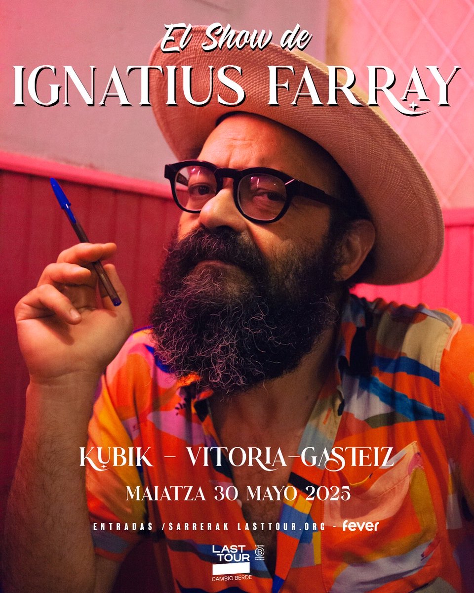 El próximo 30 de mayo actúo en VITORIA feverup.com/m/316825