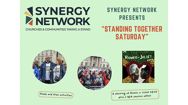 WeAreSynergyNet's tweet image. Standing Together Saturday - 19 July 2025 

St Mark’s Church, Kennington, 10.30am – 5.30pm. 

Come along and mark the start of Synergy Network&apos;s “Standing Together Against Youth Violence” weekend with a day of prayer and activities.

wearesynergy.org.uk/event/standing…