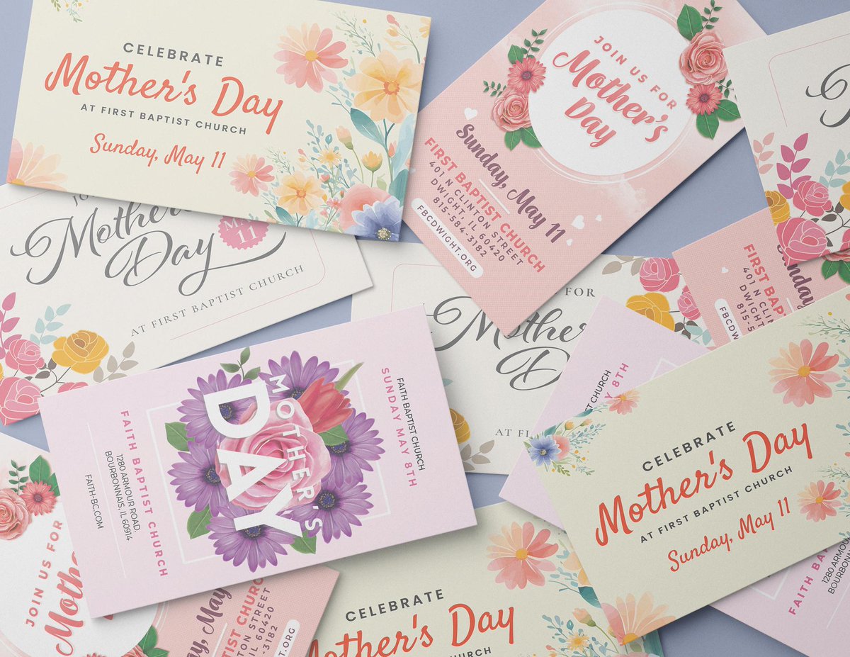 Looking for a beautiful way to invite guests to your church this Mother's Day? Our brand-new, high-quality invite cards are fully customizable with your church info, and they'll ship right to your door! Order today to receive in time!
store.bibletractsinc.org/categories.asp…