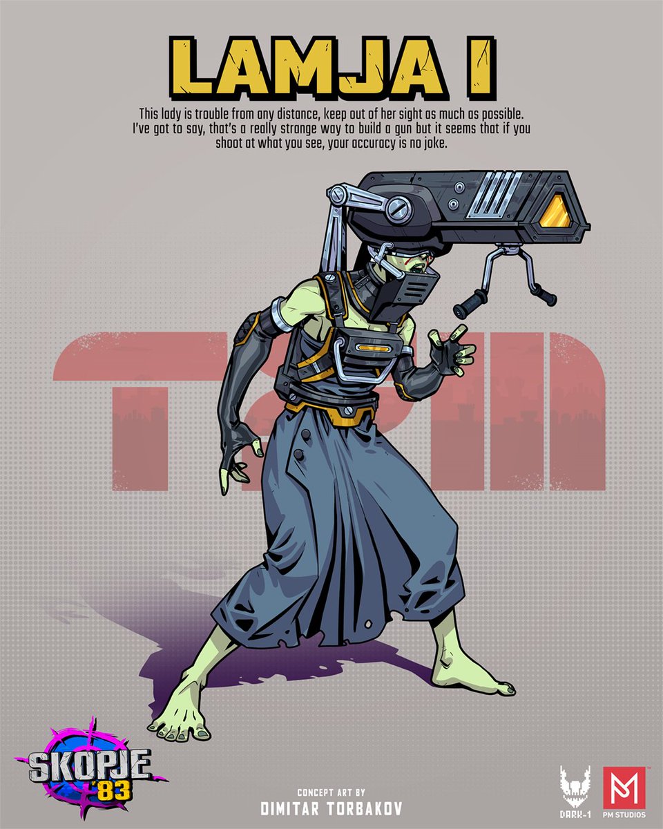 Concept art of the last of the small enemies from Metalsky Industries. Nicknamed "The Dragon".

#conceptart  #gameart  #gamedev  #indiedev