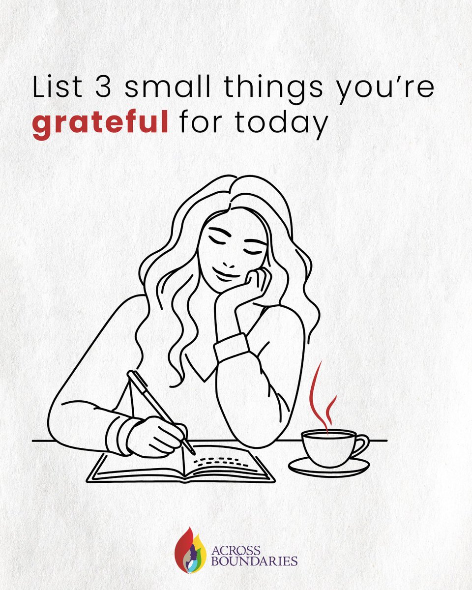 It’s easy to overlook the little things but often, it’s those quiet moments that ground us.

A warm cup of tea.
A favorite song.
Sunlight through the window.

Gratitude doesn’t have to be big to be meaningful.
Take 2 minutes and list 3 small things you’re grateful for today.