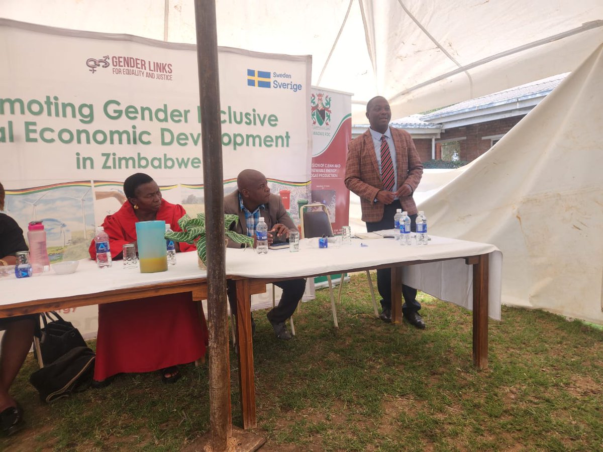 Gender Links (@genderlinks) on Twitter photo Gender Links is in <a href="/ZibagweC/">Zibagwe Rural District Council</a> today! Backstopping workshop on clean energy value chain focusing on biogas production as a commercial business. Strengthening financial mgmt, market linkages & M&E for sustainable development #CleanEnergy <a href="/MoLGPWZim/">Ministry of Local Government and Public Works</a> SUPPORTED BY: <a href="/SwedeninZW/">Sweden in Zimbabwe ๐ธ๐ช</a> Gender Links is in <a href="/ZibagweC/">Zibagwe Rural District Council</a> today! Backstopping workshop on clean energy value chain focusing on biogas production as a commercial business. Strengthening financial mgmt, market linkages & M&E for sustainable development #CleanEnergy <a href="/MoLGPWZim/">Ministry of Local Government and Public Works</a> SUPPORTED BY: <a href="/SwedeninZW/">Sweden in Zimbabwe ๐ธ๐ช</a>