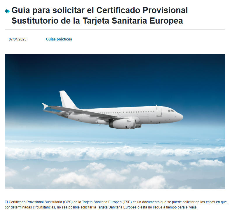 Guía para solicitar el Certificado Provisional Sustitutorio (CPS) de la Tarjeta Sanitaria Europea
revista.seg-social.es/-/como-solicit…