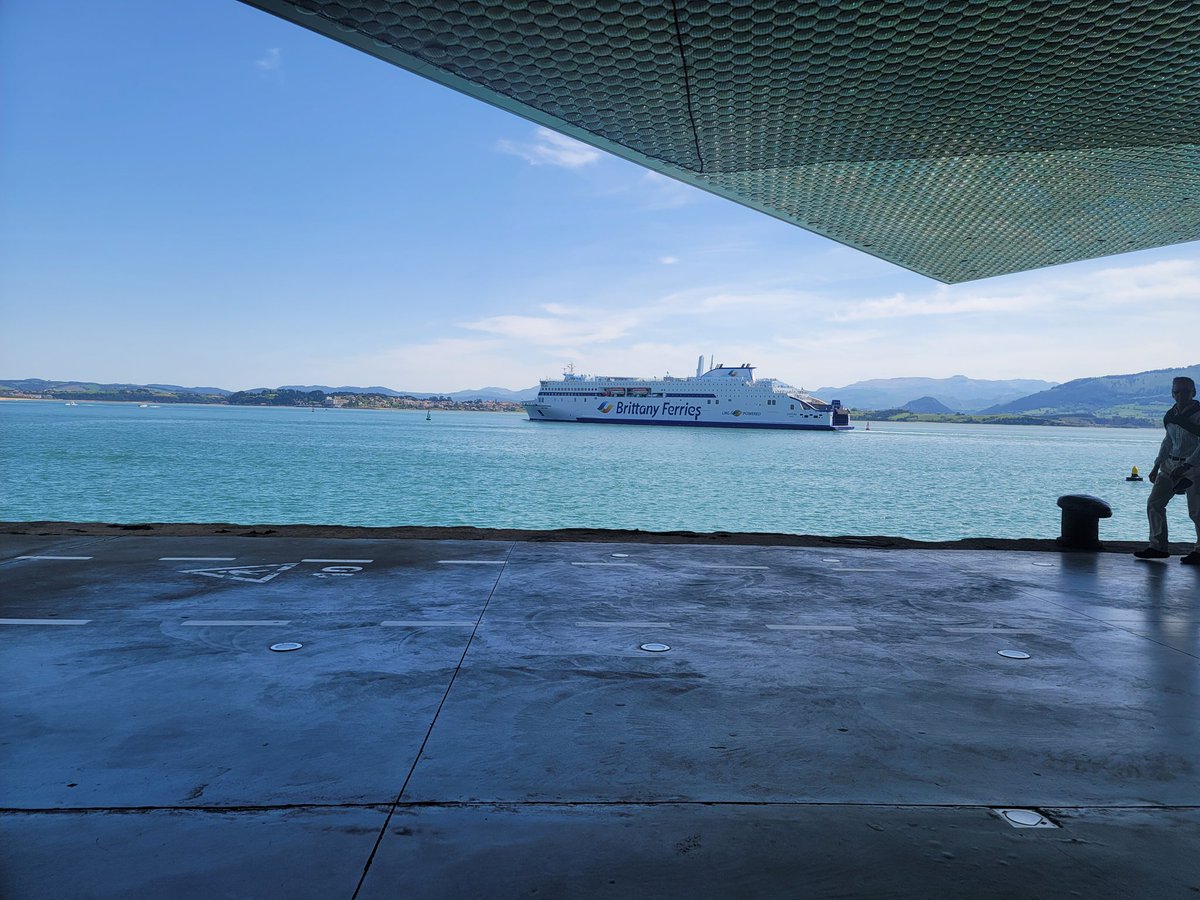 #brittanyferries Santona leaving Santander for Portsmouth today. There's a couple on it who couldn't get their car out of an underground carpark during the mother of all powercuts on Monday for their booked sailing to Plymouth..they've opted to sail today to Portsmouth!