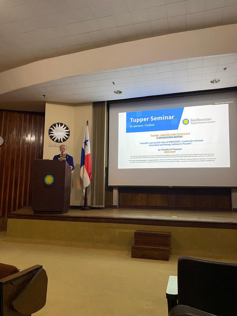 indicasat's tweet image. 📣 Esta semana, nuestro director, el Dr. Timothy Thomson, fue invitado por el Instituto Smithsonian de Investigaciones Tropicales (STRI) para participar en la sesión del Tupper Seminar.
.
.
.
#INDICASAT #CienciaPanamá #CambioClimático #Biodiversidad #STRI #InvestigaciónMolecular
