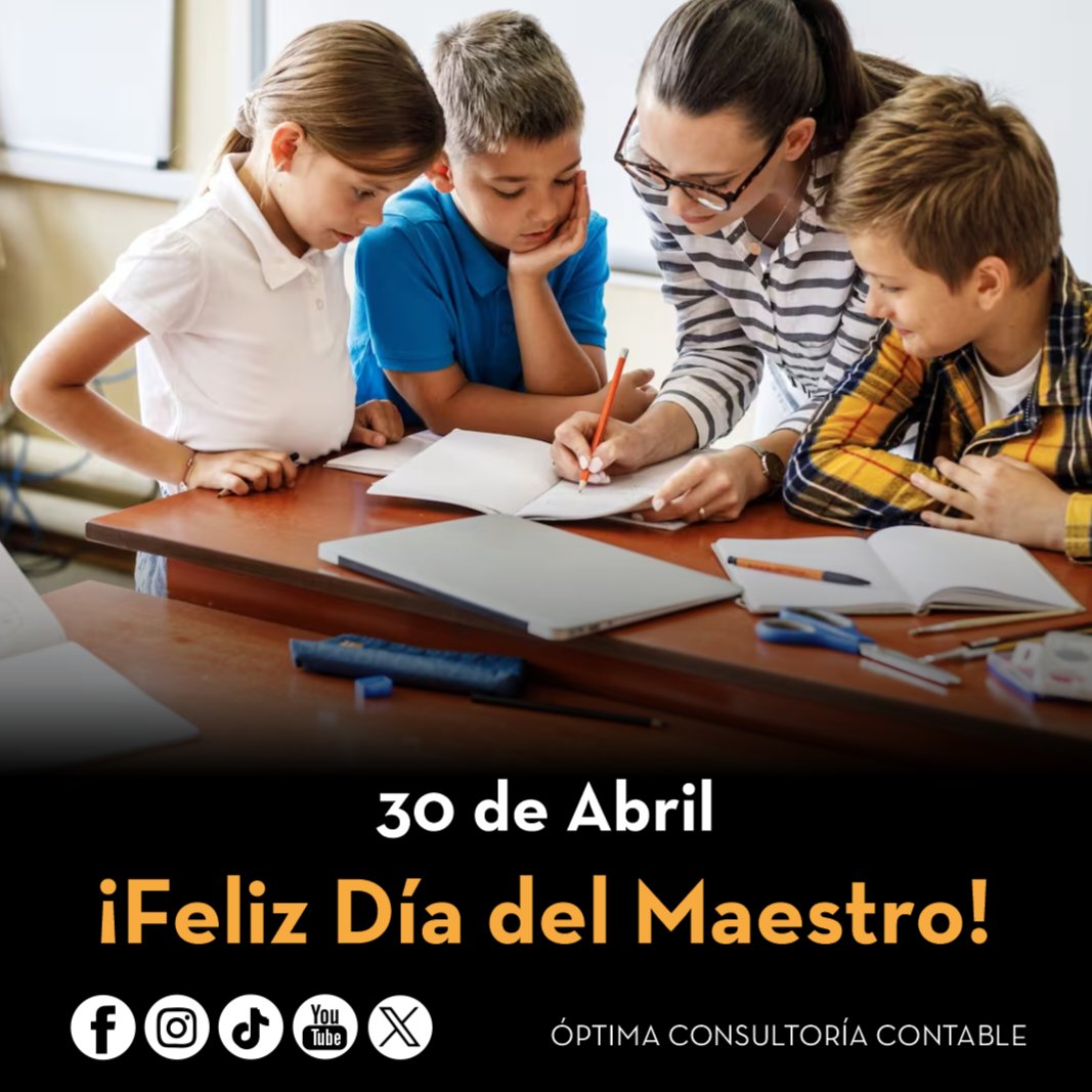 Optima_Contable's tweet image. Cada 30 de abril, se recuerda el Día del Maestro en Paraguay. Esta fecha fue establecida en un Congreso de Educadores celebrado en dicho país en el año 1915. #DiaDelMaestro