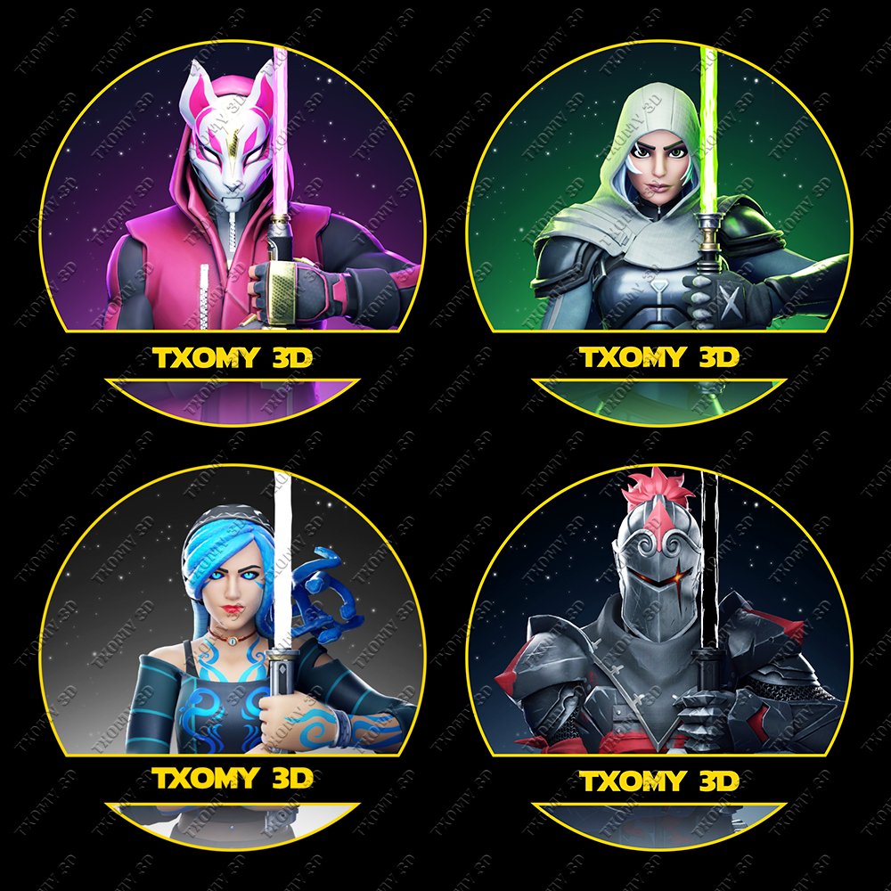txOmy3D's tweet image. Just 3 days left for the upcoming Fortnite X Star Wars season, you still have chance to get your pfp!  

🔁Rt and 📩drop a comment with: 
- your nickname  
- your main outfit 
- Sith or Jedi you are?  

And may the Force be with you!
#Fortnite #FortniteGalacticBattle