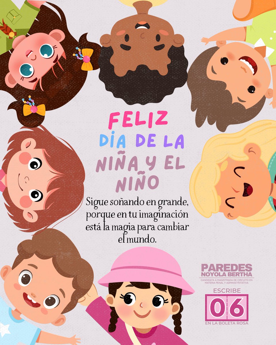 La sonrisa de una niña o un niño puede alegrar el mundo entero.
Hoy celebramos su ternura, su creatividad y su forma única de enseñarnos a vivir con el corazón abierto.
¡Feliz Día de la Niña y el Niño!
🎊🧸💫
#ParedesNoyola #Vota06 #DíaDelNiño #JusticiaParaLaNiñez