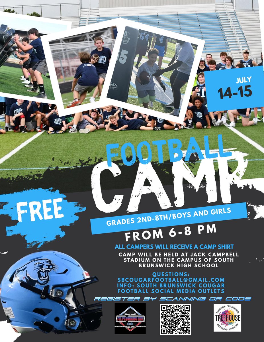 Gocougsfootball's tweet photo. 2025 Cougar Youth Football Camp is July 14th-15th at Jack Campbell Stadium. Get registered early!

Go Cougs!! https://t.co/d5ftwN5q0D