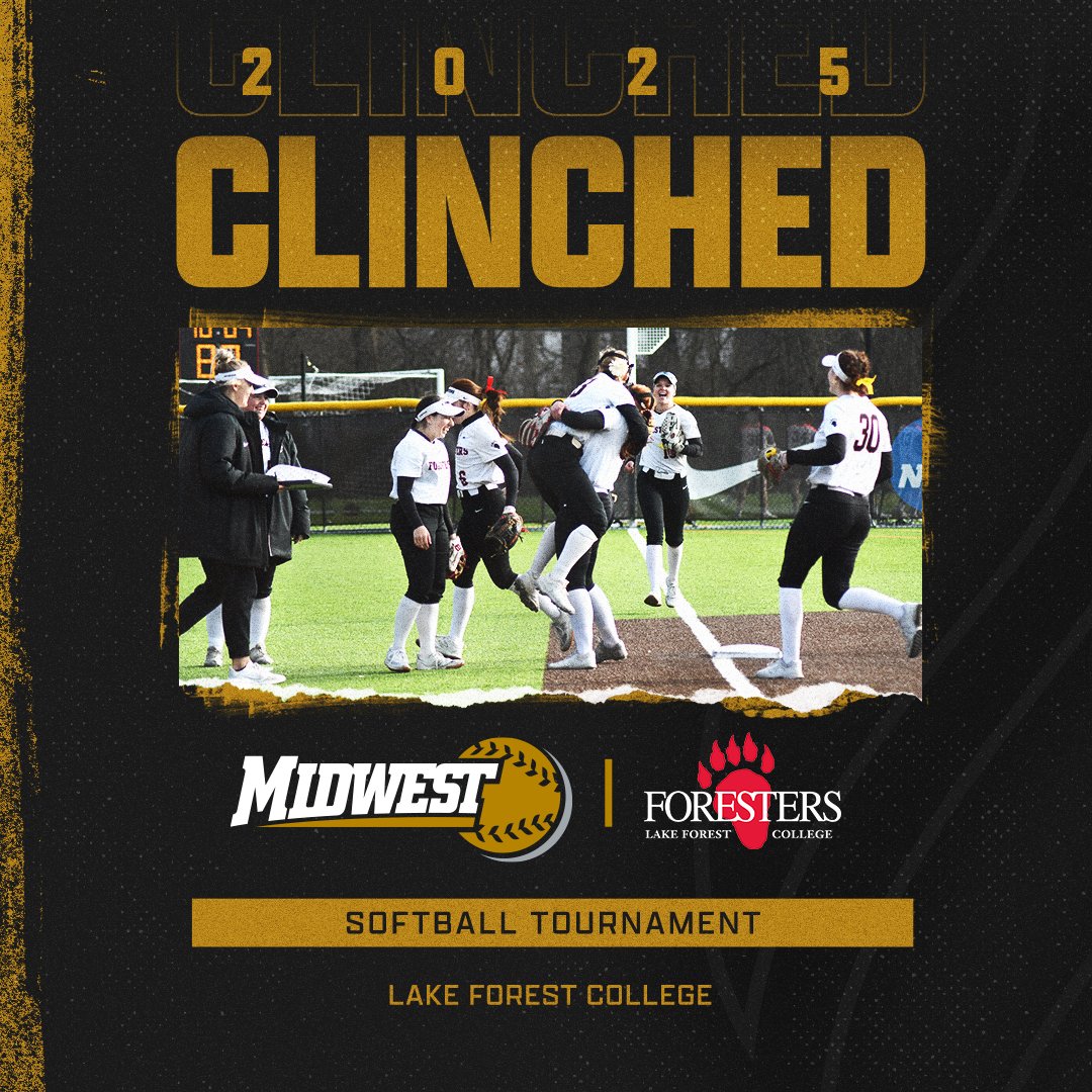 Lake Forest College has clinched a spot in the MWC Softball Tournament! Congratulations, <a href="/LFCollegeSB/">Lake Forest College Softball</a>!
