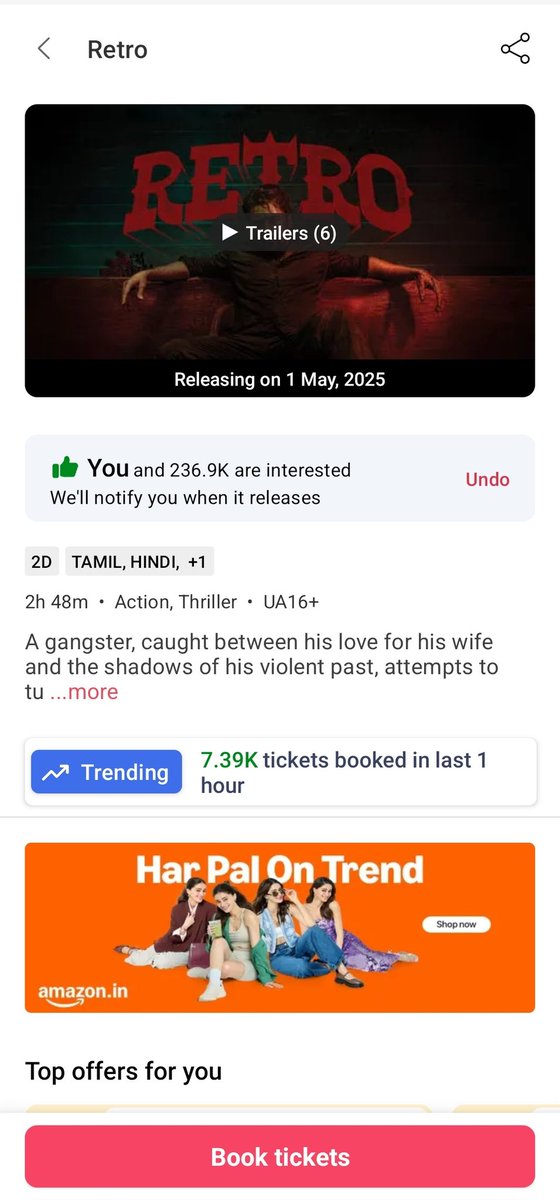 ViratSfc's tweet photo. #RetroBooking booking rampage 🔥 @Suriya_offl

#RetroFromMay1 #Retro https://t.co/Bd3TW2vFaJ
