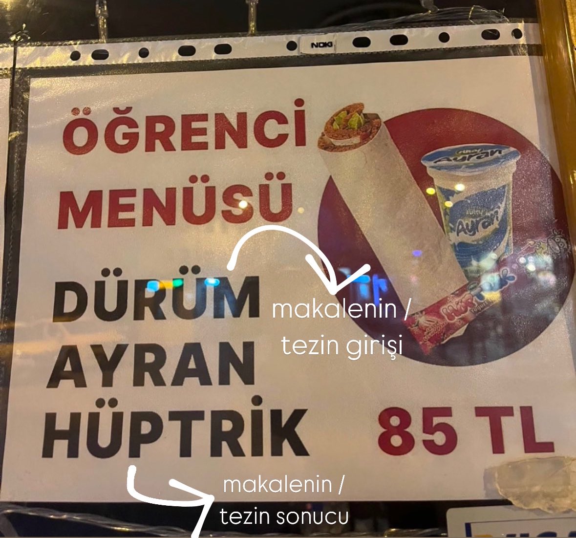 makalenin / tezin girişi | makalenin / tezin sonucu
