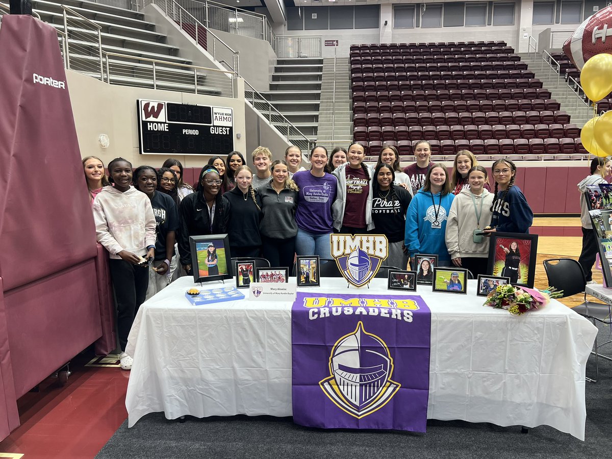 Congratulations to our very own Macy Alewine for signing to play softball at UMHB!!🥎 #AHMO