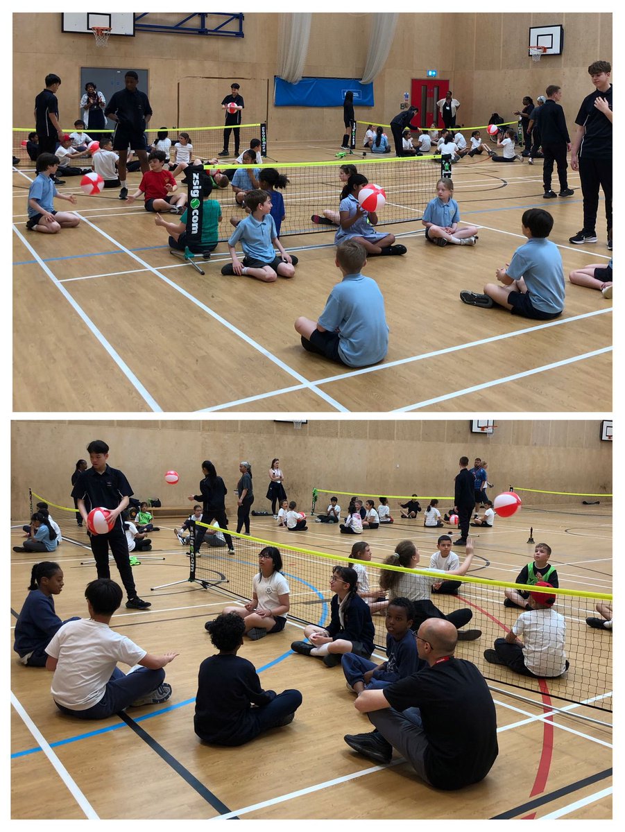 Super fun was had learning sitting volleyball at Ark Pioneer today… “He just can’t stop smiling!” Quoted one of the teachers #changinglives