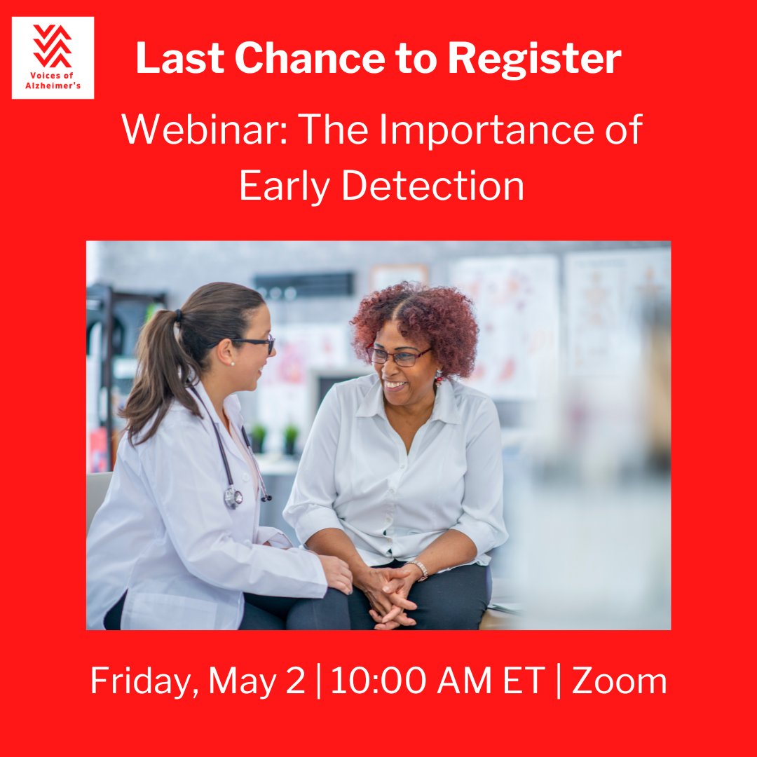 Knowing the signs. Asking the right questions. Getting screened.
Join the Voices of Alzheimer’s community on May 2 to learn how individuals, families, and providers can push for earlier diagnosis and better outcomes.
💻 Register here: counciladvisors.zoom.us/webinar/regist…