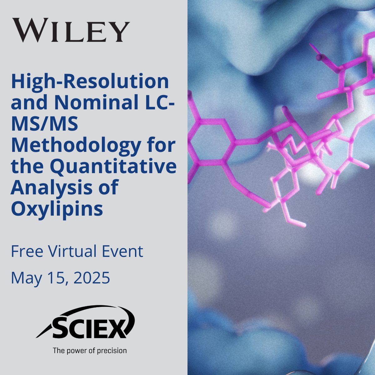🚨 Webinar Alert: High-Resolution and Nominal LC-MS/MS Methodology for the Quantitative Analysis of Oxylipins. Register here 👉 bit.ly/42G1ENJ 

Date: May 15, 2025 🕒 Time: 11am EST, 4pm BST, 5pm CET