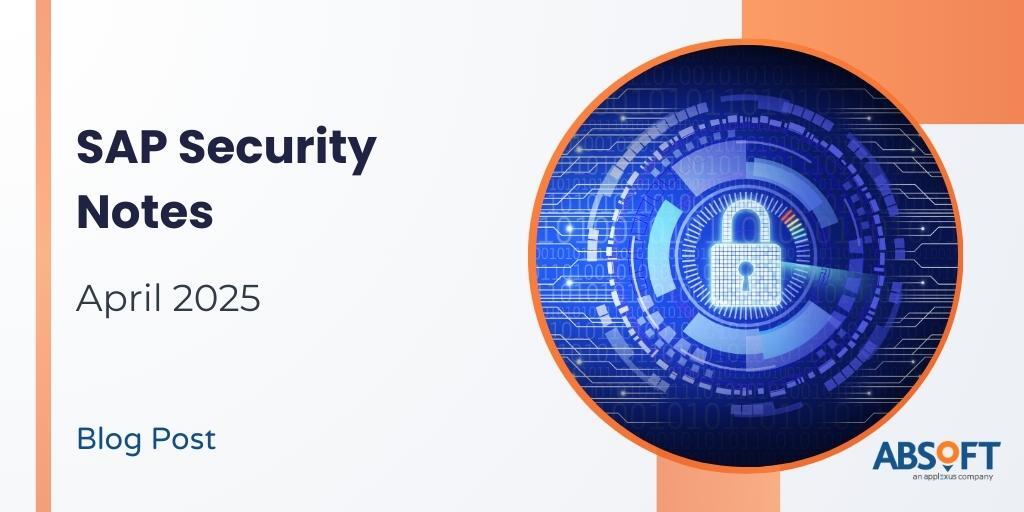 🔒hubs.ly/Q03kplCB0
Absoft's analysis of the monthly #SAPSecurity updates to their software products is now live! Read April's Security Notes now to learn about vulnerabilities, their severity, and affected products. #sapmanagedservice #sap #sapsupport