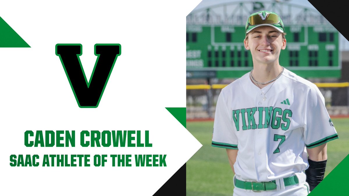 Valparaiso Athletics (@athleticsvalpo) on Twitter photo 🔥 Caden Crowell is SAAC Athlete of the Week! Below are his stats for last week! Great Job!
💥 At the plate:
▪️ .400 AVG
▪️ 4 hits | 2 HR | 4 RBI | 4 runs
🔥 On the mound:
▪️ 5 IP | 2 H | 0 R | 12 K
<a href="/ValpoHS411/">Viking Info</a> #WeAreValpo 🟢⚪ 🔥 Caden Crowell is SAAC Athlete of the Week! Below are his stats for last week! Great Job!
💥 At the plate:
▪️ .400 AVG
▪️ 4 hits | 2 HR | 4 RBI | 4 runs
🔥 On the mound:
▪️ 5 IP | 2 H | 0 R | 12 K
<a href="/ValpoHS411/">Viking Info</a> #WeAreValpo 🟢⚪