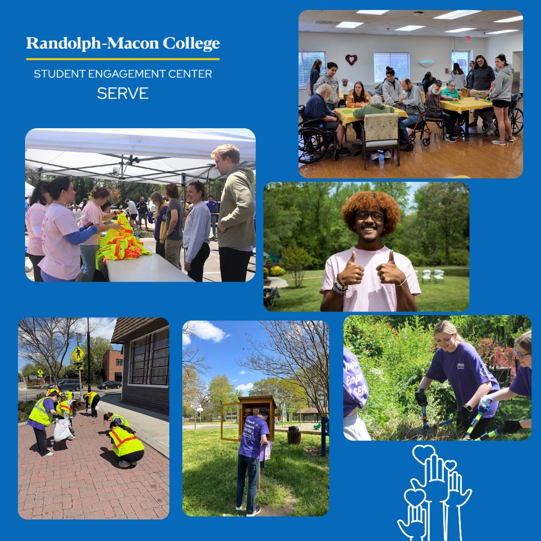 April was National Volunteer Month! In April, some events Randolph-Macon students participated in were Ashland Nursing and Rehabilitation Center Bingo, Macon a Difference Day, Tree Planting, and more. We are so fortunate to have a dedicated community of volunteers.