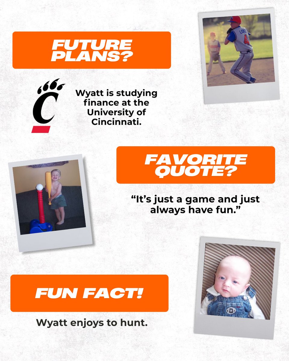 Senior Spotlight (Day 1): 𝗪𝘆𝗮𝘁𝘁 𝗟𝗶𝗱𝗸𝗲

We are starting the countdown until senior night on May 7th! Congratulations to Wyatt Lidke!

#OrangeBaseball | #ICCU