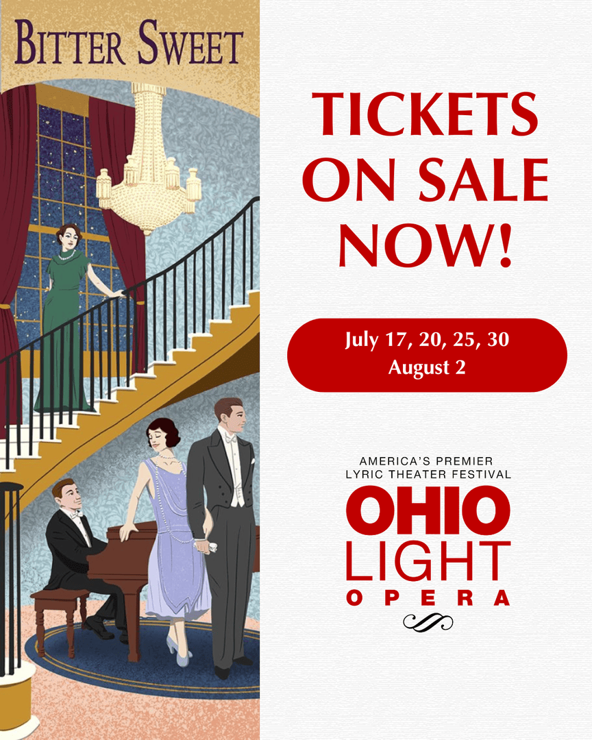 We are proud to present the first U.S. revival of Bitter Sweet since the 1990s! Join us to experience this witty, romantic operetta blending British charm and emotional depth. Tickets available: ohiolightopera.org/box-office/

#olo2025 #ohiolightopera #freedlandertheatre