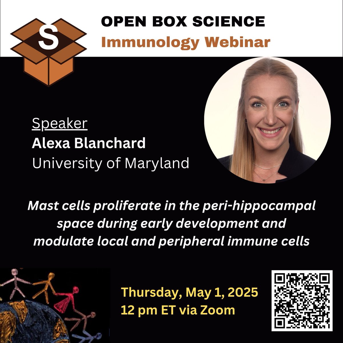 OpenBoxSci's tweet image. IT&apos;S TOMORROW!

Mast cells proliferate in the peri-hippocampal space during early development and modulate local and peripheral immune cells (@Dev_Cell 2025)

📆 Thu, 5/1, 12 pm ET   
🎙️ Speaker: @AlexaCBlanchard @PegMcC Lab
🎙️ Moderator: @CCJerryLinPhD
👉 us02web.zoom.us/meeting/regist…
