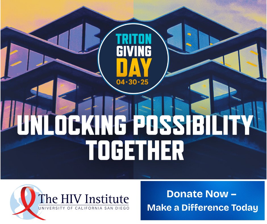 Support the Fight, Fuel the Cure — Stand with the HIV Institute this Triton Giving Day.
Donate here: ow.ly/NXLQ50VJSEs