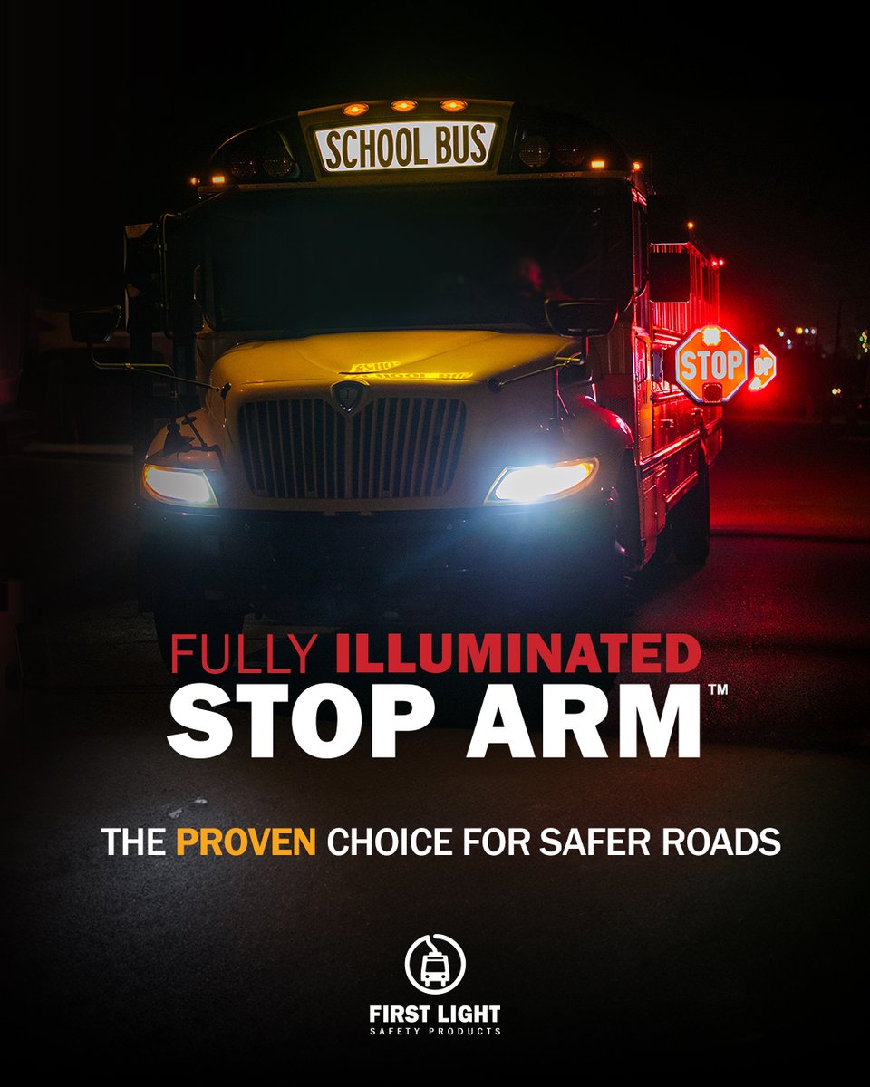 The difference is clear — and so is the choice.🛑

Make the switch to First Light’s best-in-class Fully Illuminated Stop Arm™ for maximum student protection.

Learn more: firstlightsafety.com/fully-illumina…

#DrivingSafety
