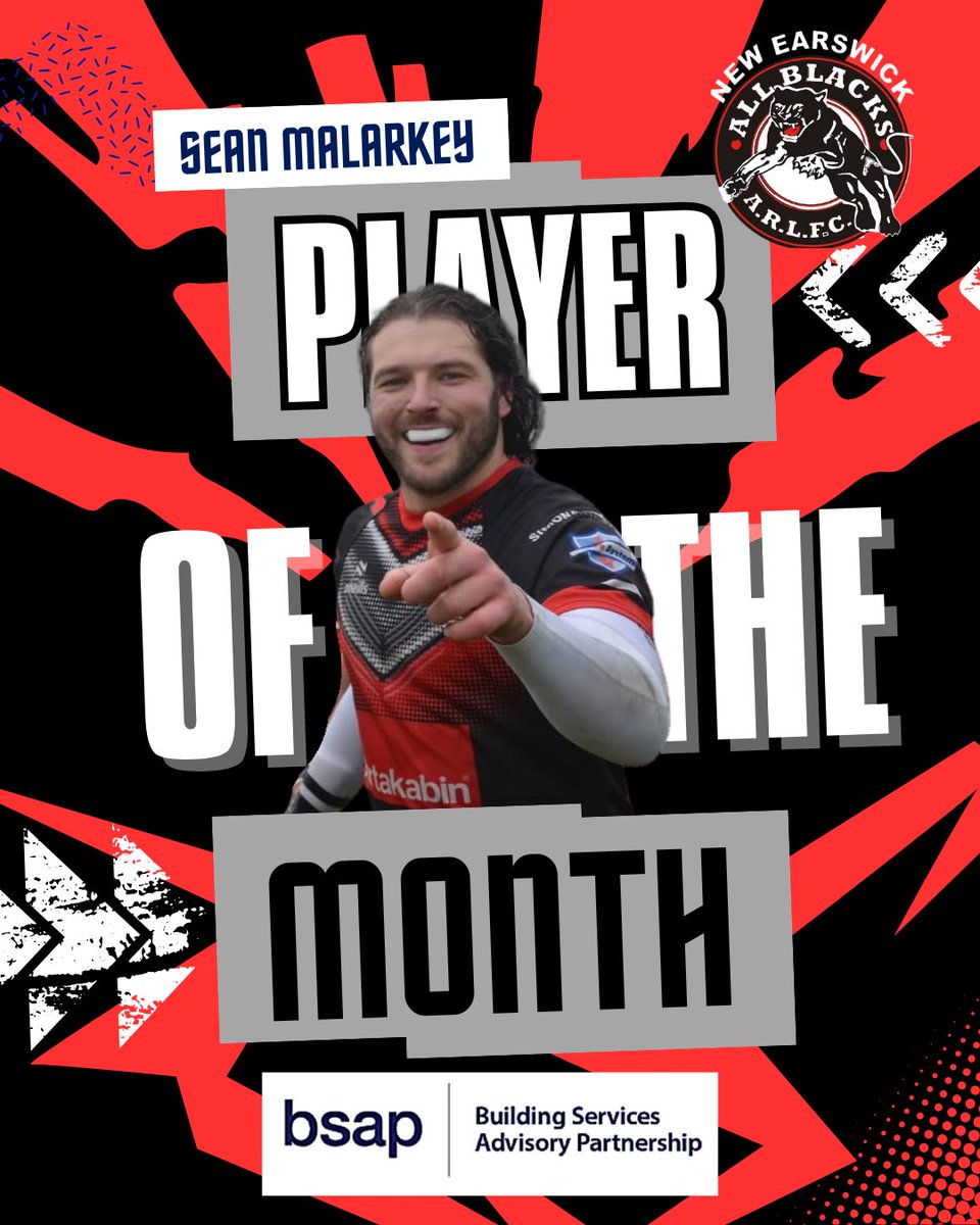 🏅 𝑷𝒍𝒂𝒚𝒆𝒓 𝒐𝒇 𝒕𝒉𝒆 𝑴𝒐𝒏𝒕𝒉…

First Team head coach Meillo has selected April’s Player Of The Month which has been awarded to Sean Malarkey! 

Sean is proudly sponsored by BSAP (Building Services Advisory Partnership). 

#ThePrideOfNorthYorkshire ⬛️🟥⬜️