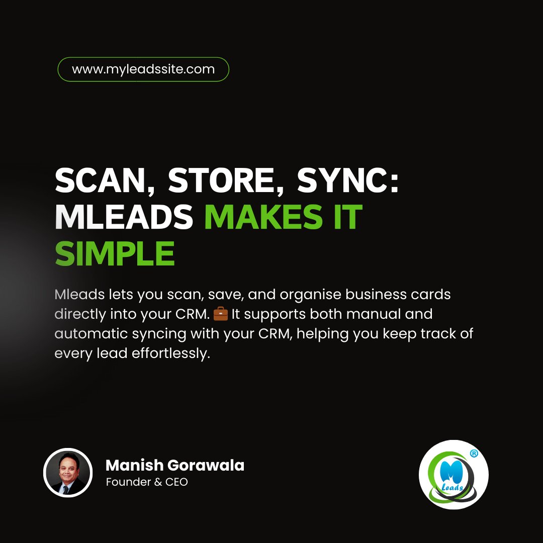 MLeadsApp's tweet image. Boost your CRM efficiency with MLeads! 🚀 Instantly capture business card details and sync them with your CRM for a streamlined workflow. Say goodbye to data entry and hello to increased productivity! 📱 #MLeads #CRMIntegration #BusinessCardScanner #LeadManagement