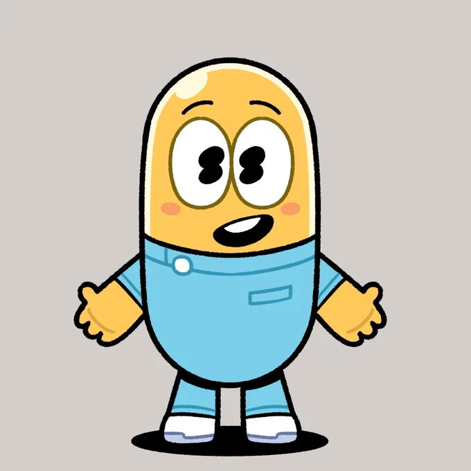ちなみにぼくが医療×雑貨ふぇすのマスコットキャラクターに応募したのはこちら名前は「メディー」。#医ざふぇす 
