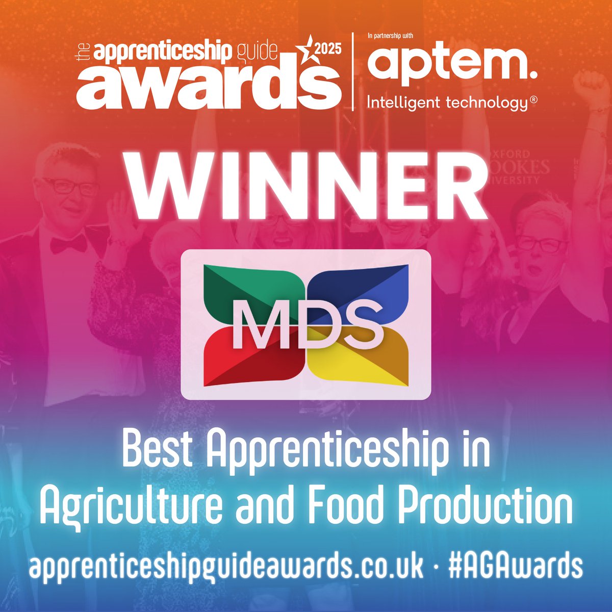 Our 4th award of the night is the Best Apprenticeship in Agriculture and Food Production...

This year's award goes to...

<a href="/MDS_Updates/">MDS Ltd</a> 

#AGAwards