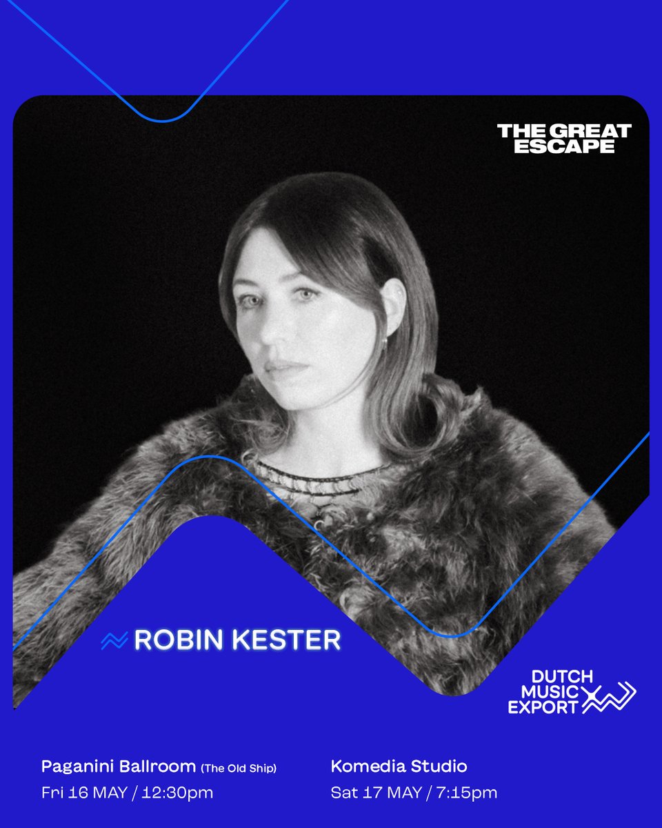Dutch Music Export (@nlmusicexport) on Twitter photo (1/2) During <a href="/thegreatescape/">The Great Escape</a> 2025, eight amazing Dutch artists will be performing — four of whom will take the stage at our showcase on Friday.
Catch performances by @sonmieux, Baby Berserk, The Klittens, <a href="/robinkester_/">Robin Kester</a>, <a href="/BLionstorm/">LIONSTORM</a>, @abdomenband, <a href="/ishamusic/">ISHA</a>, and Real Farmer. (1/2) During <a href="/thegreatescape/">The Great Escape</a> 2025, eight amazing Dutch artists will be performing — four of whom will take the stage at our showcase on Friday.
Catch performances by @sonmieux, Baby Berserk, The Klittens, <a href="/robinkester_/">Robin Kester</a>, <a href="/BLionstorm/">LIONSTORM</a>, @abdomenband, <a href="/ishamusic/">ISHA</a>, and Real Farmer.