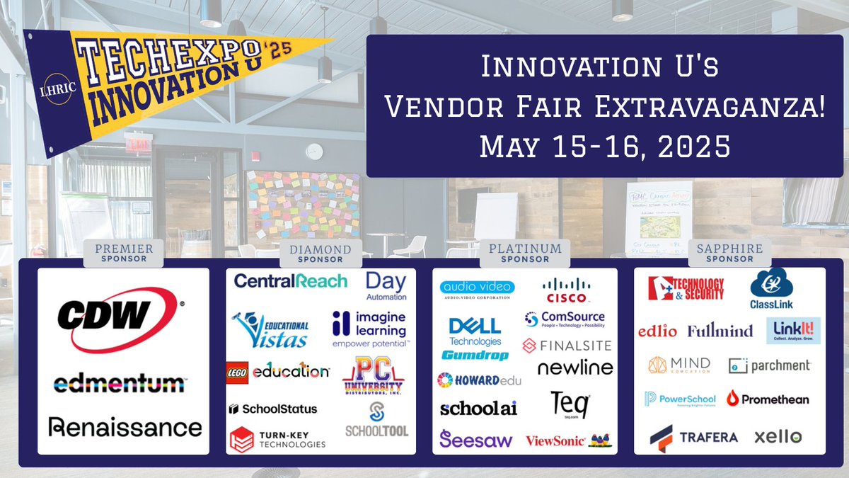 🛍️ Explore the Vendor Fair at #TechExpo25! Meet top EdTech vendors and discover innovative solutions for your classroom. Open to all! Register today: it.lhric.org/tech_expo #InnovationU