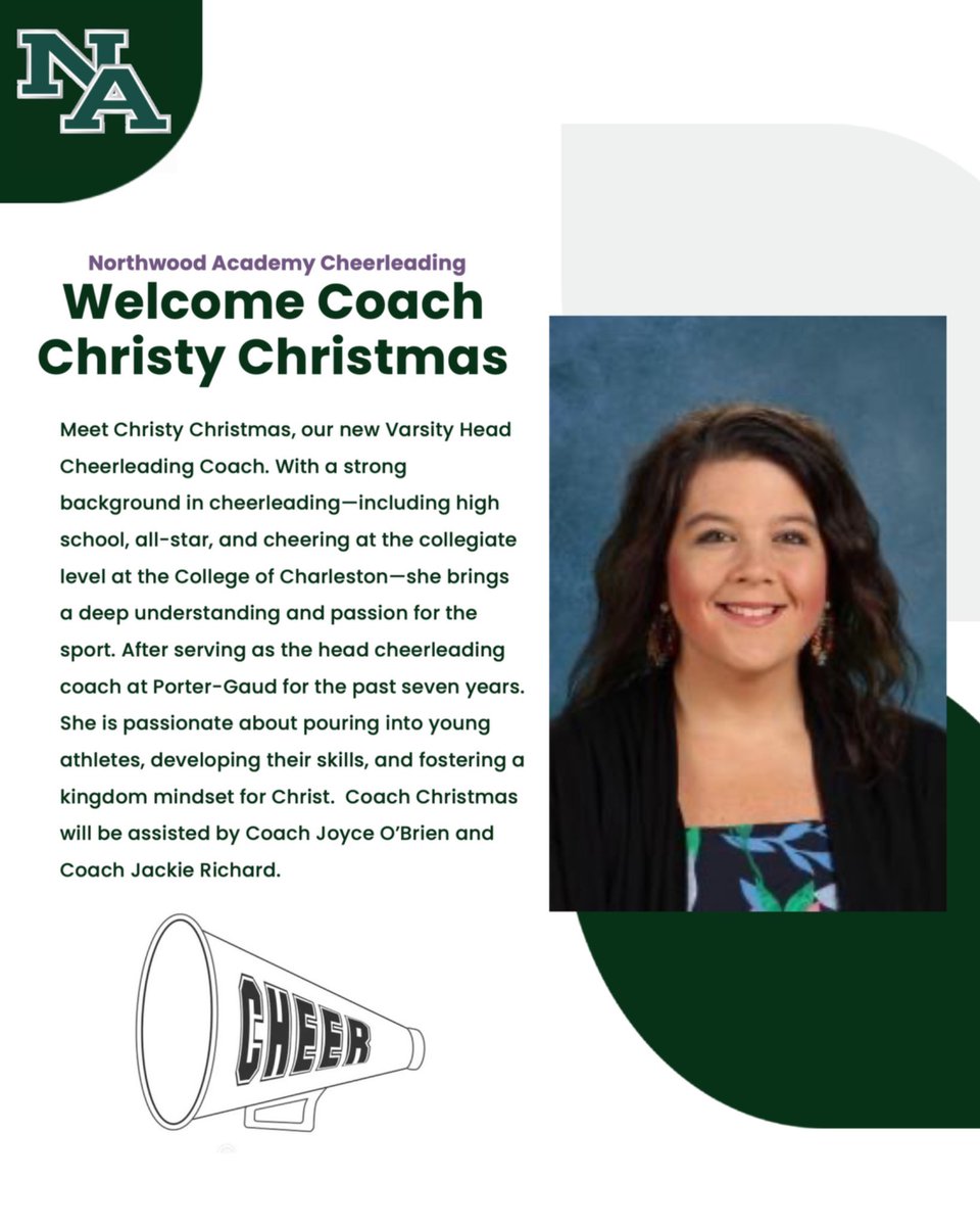📣 Exciting News from Northwood Academy! 📣

We are thrilled to welcome Coach Kennedy Pointer as our new Head Volleyball Coach and Coach Christy Christmas as our new Head Cheerleading Coach! 🎉

#ChargerPride #GoChargers #NewBeginnings #ChargerAthletics #NextLevel