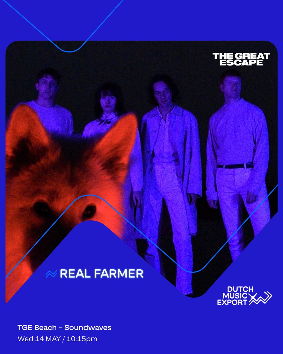 Dutch Music Export (@nlmusicexport) on Twitter photo (2/2) During <a href="/thegreatescape/">The Great Escape</a> 2025, eight amazing Dutch artists will be performing — four of whom will take the stage at our showcase on Friday.
Catch performances by @sonmieux, Baby Berserk, The Klittens, <a href="/robinkester_/">Robin Kester</a>, <a href="/BLionstorm/">LIONSTORM</a>, @abdomenband, <a href="/ishamusic/">ISHA</a>, and Real Farmer. (2/2) During <a href="/thegreatescape/">The Great Escape</a> 2025, eight amazing Dutch artists will be performing — four of whom will take the stage at our showcase on Friday.
Catch performances by @sonmieux, Baby Berserk, The Klittens, <a href="/robinkester_/">Robin Kester</a>, <a href="/BLionstorm/">LIONSTORM</a>, @abdomenband, <a href="/ishamusic/">ISHA</a>, and Real Farmer.