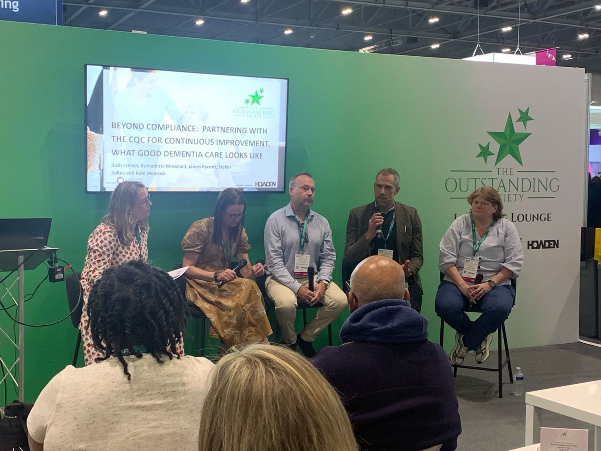 Session 6 of Day 1 of <a href="/CareShow/">Care Show</a> London is now on in the OS Learning Lounge on stand T2

Beyond compliance: partnering with the CQC for continuous improvement. What good dementia care looks like where directors Ruth, James and Lara are joined by Stefan Kallee, Deputy Director of
