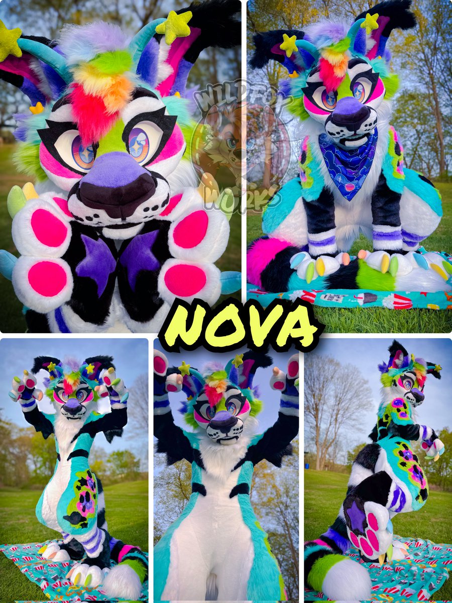 Here's Nova! ⭐️🌙

This was a tough project and features many new techniques we used

-our first casted feline head
-first time using embroidery machine for hands, muzzle spots and teeth
-tpu feetpaws
-and a new way of sewing spots

RT to help us show off this lovely kitty 🥰