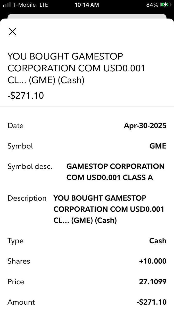 Day 58 of buying 10 shares of $GME per day until MOASS.