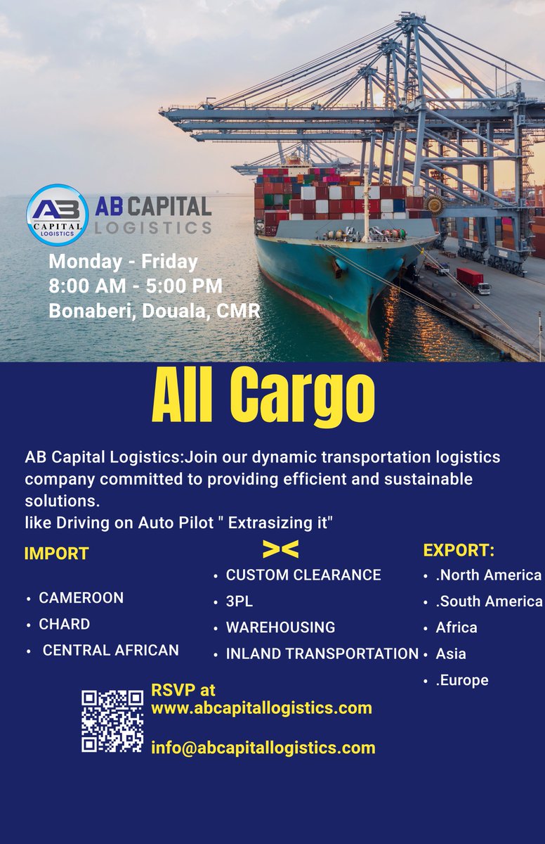 agency98110's tweet photo. All Cargo customs clearance in Cameroon
Importers and exporters
#ShippingFromChinaToCameroon
#ShiptoandfromUSA
#Shiptoandfromgermany
#ShiptoandfromJapan
#CustomClearanceService
#warehousingservices
#import
#export
#happylabourday https://t.co/vqEkk3cwqF